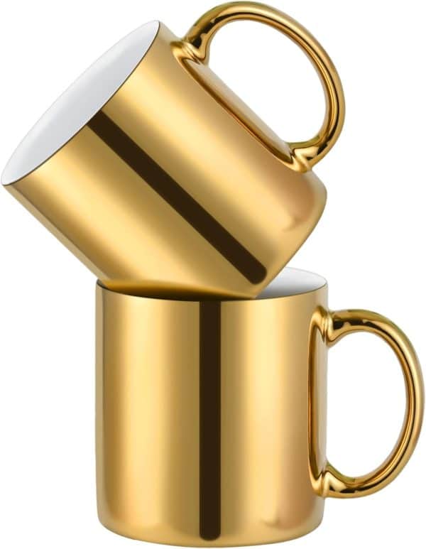 Guld Keramisk Kaffemugg (12 oz / 350 ml) - Bild 2