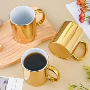 Guld Keramisk Kaffemugg
